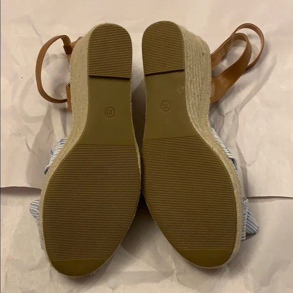 Nautica Sandal Wedges blue and white size 10 - Picture 5 of 5